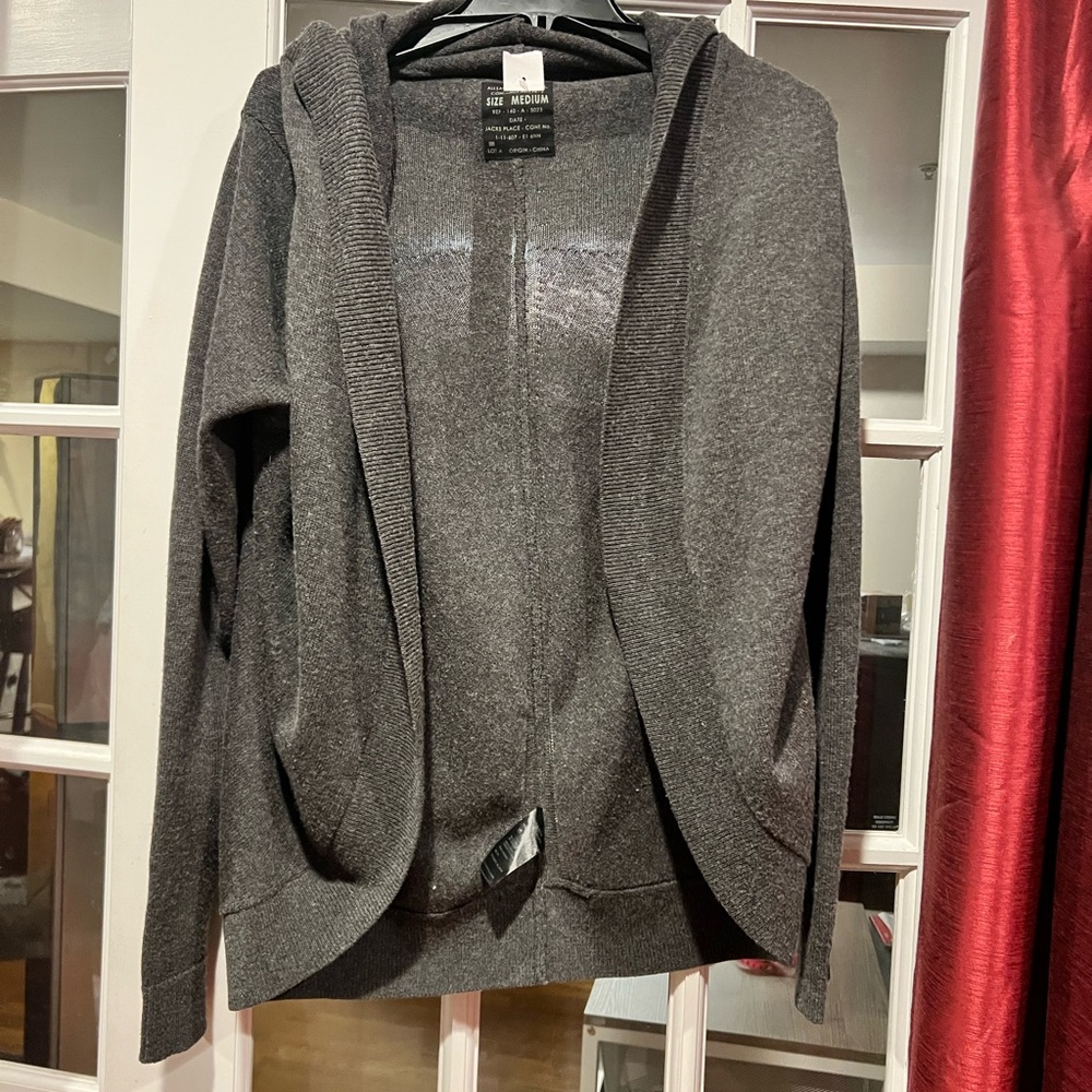 AllSaints spitalfields Dark Gray Open Cardigan - Medium